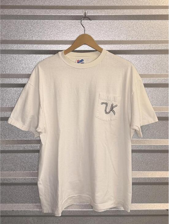 Other - Vintage Dixie Dude Ranch Cream Pocket T-Shirt with Rope 'UK' Embroidery XL